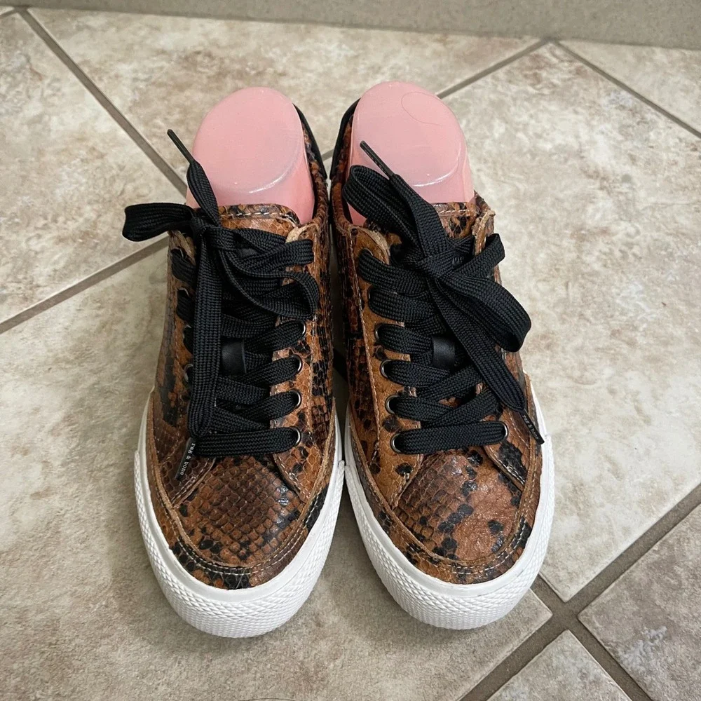 mens rag and bone Snake Skin Sneakers 37EU Or 7 US Lace Up‎ platform Laceup